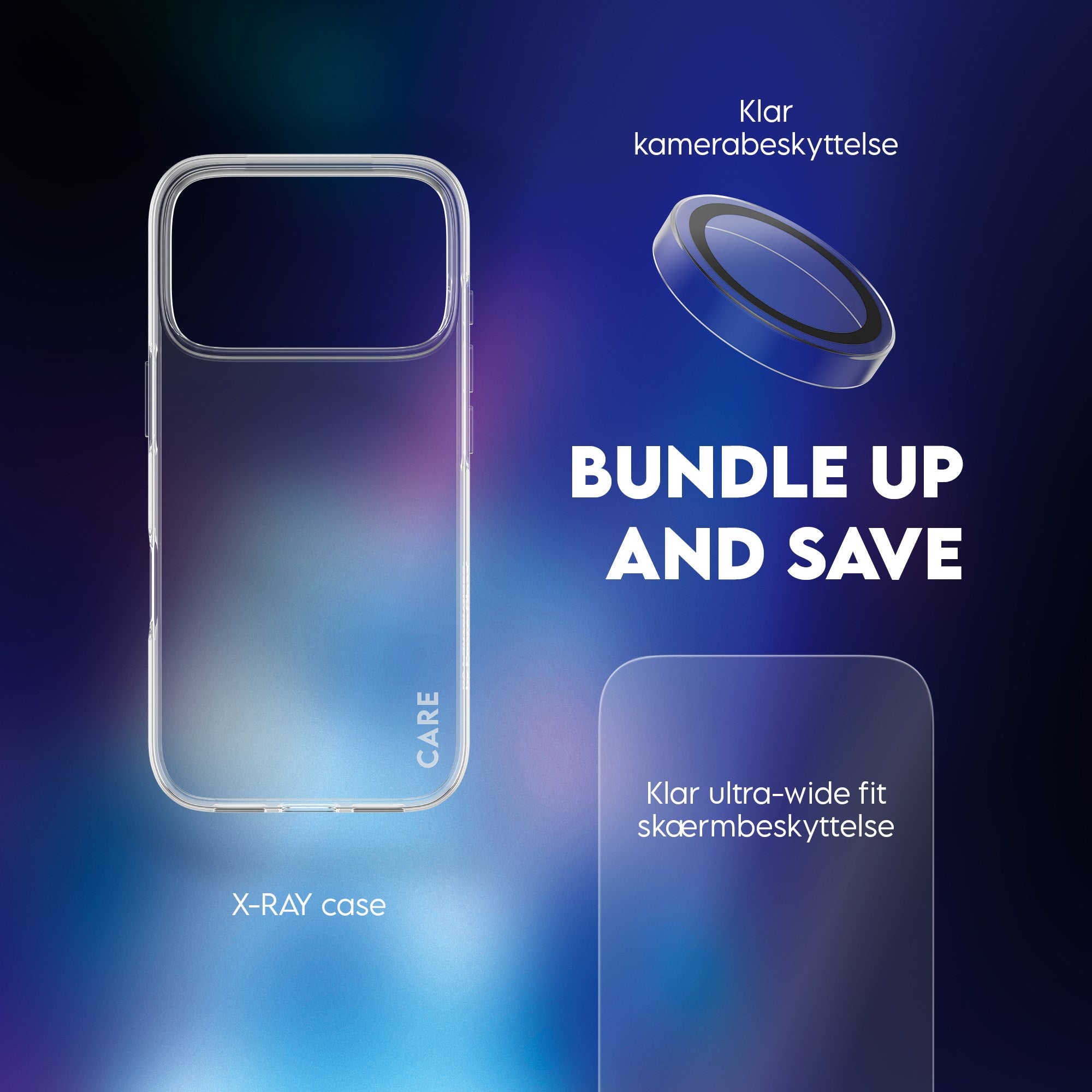 SAFE. | CARE™ by PanzerGlass® 3-in-1 Combo Pakke iPhone 17 Pro